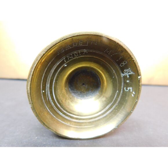 Vintage Brass Enamaled Vase India Marked 5.5 in. Tall - Picture 3 of 8